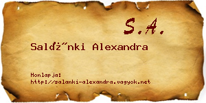 Salánki Alexandra névjegykártya